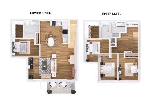 Floor plan for 4 beds, 2 baths, 1881 sqft